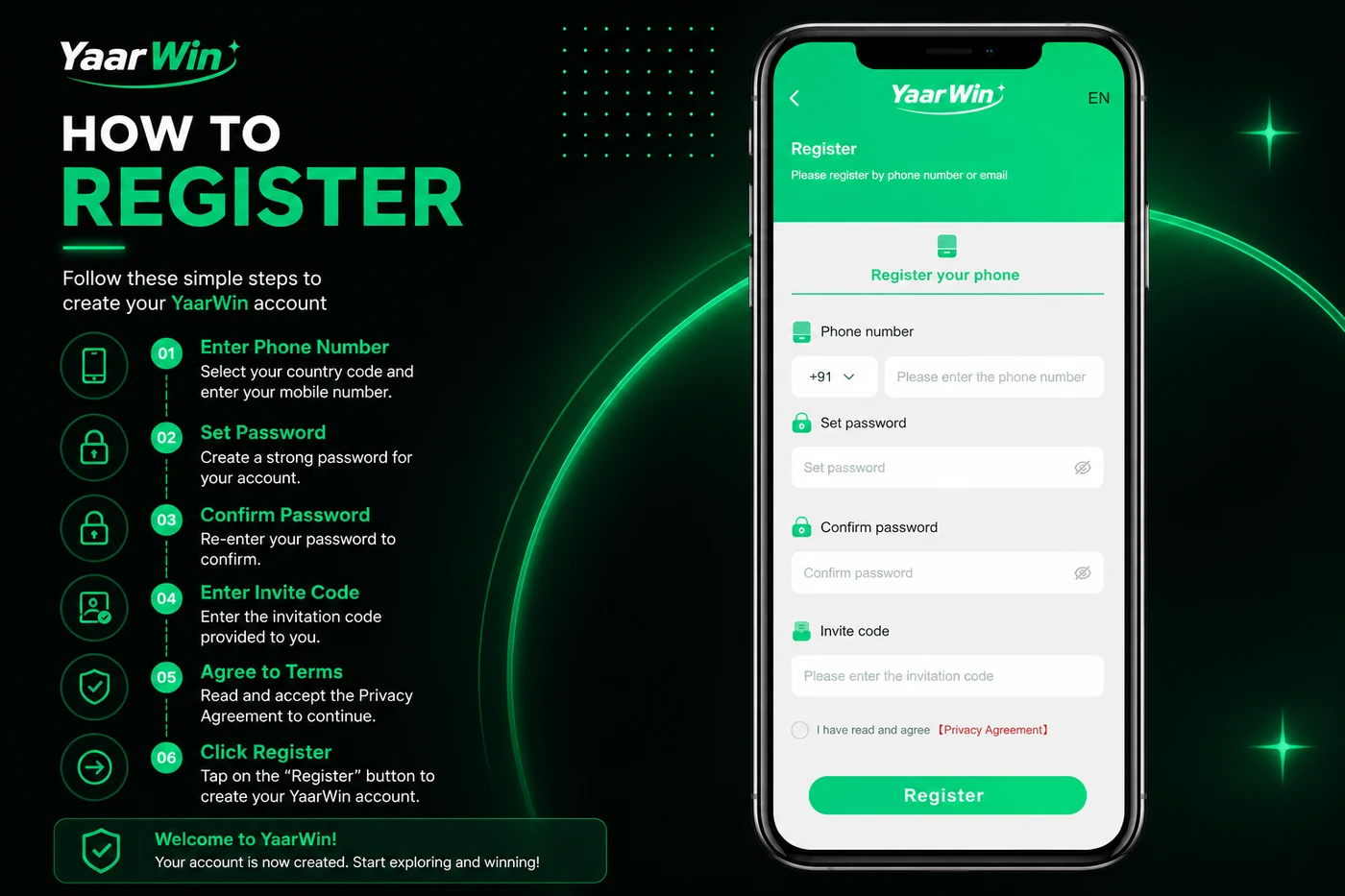 How to Register on YaarWin